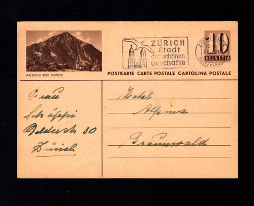 Schweiz 1947 bild 10 rp - ga,