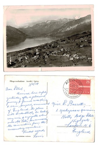 Alte postkarte luftbild - alte,