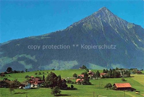 Aeschi panorama blick gegen - be,